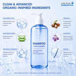 Shampoing nettoyant pour cheveux, formule avancée, liquide hydratant pour tous les types de cheveux, unisexe - Product Image 4