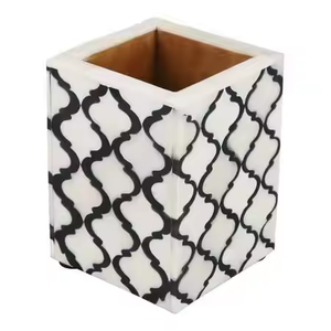 ที่วางปากกาแบบฝังกระดูกทรงสี่เหลี่ยมทันสมัยสำหรับใช้ในสำนักงาน พร้อมรูปทรงและขนาดที่ปรับแต่งได้โดย Crescent Crafts - Product Image 4