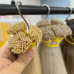 PRIX USINE I TIP KÉRATINE NATURELLE COULEUR DROITE NUANCES SLAVIC RUSSE EXTENSIONS DE CHEVEUX HUMAINS MEILLEURE QUALITÉ VENTE CHAUDE - Product Image 1