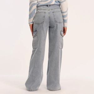 Combinaison en toile pour femme à taille personnalisée, déchirée, nouvelle mode, streetwear noir, logo, leggings plats d'automne - Product Image 2