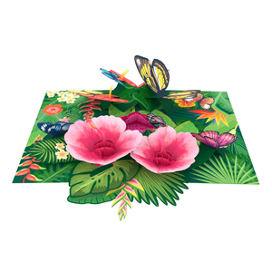 Fiori vibranti e farfalle 3D <span class=keywords><strong>Pop</strong></span> Up biglietto di auguri con busta artistico fatto a mano per ogni occasione e regali - Product Image 3