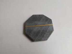 Sous-verres en marbre gris personnalisés en gros, sous-verres en bois et en pierre, tapis et coussinets personnalisables, ronds, 4 pouces de diamètre, design de luxe pour cadeau - Product Image 2