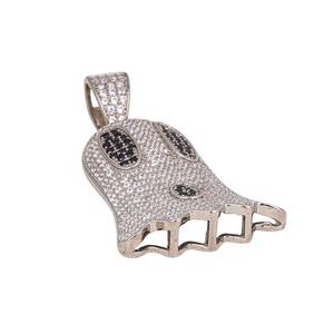 Collier Hip Hop en argent sterling 925 pendentif en diamant moissanite pendentif personnalisé - Product Image 3