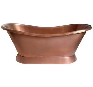 Bañera de cobre independiente de fabricación india, zapatilla simple o doble pulida con patas de garra, opciones al por mayor disponibles - Product Image 6