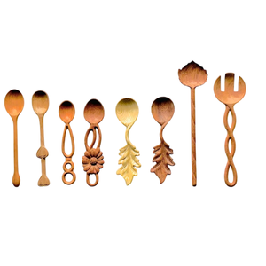 Cuchara de cocina tallada a mano de nuez Cuchara de madera hecha a mano Inauguración de la casa a precio competitivo de 99GD - Caryln 0084935825297 - Product Image 5