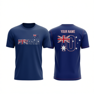 Set di Maglie da Calcio Personalizzate Ispirate all'Australia con Nome e Numero per Tifosi nel Giorno della Partita - Product Image 2