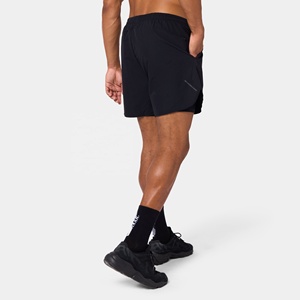Shorts de sport pour hommes, sur mesure, avec logo sur le devant, taille haute, élastiques, respirants, en polyester et élasthanne, décontractés - Product Image 2