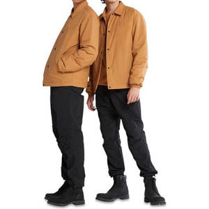 Veste d'hiver en toile tricotée et denim pour homme, coupe-vent, imperméable, respirante, avec logo personnalisé, grandes tailles, boutons, couleurs unies, haute qualité, collection 2024 - Product Image 5