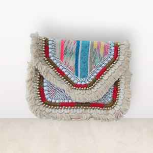 Sac à main en toile ethnique durable fait à la main avec fermeture éclair pour femmes, utilisation en extérieur - Product Image 2