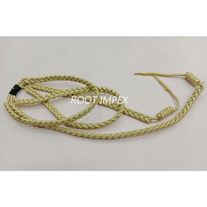 Super Quality Casual Uniform Accessories <b>New</b> Golden Silver Bullion Tactical Aiguillette Metal Wire Shoulder Cord - Product Image 1