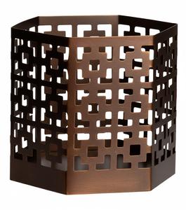 Ensemble de 3 lanternes décoratives géométriques en métal brun foncé, style marocain, en fer, pour bougies chauffe-plat, décoration de table à la maison - Product Image 3