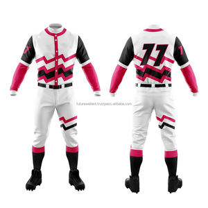 OEM personalizado 100% poliéster uniformes de béisbol nuevo diseño hombres jóvenes Teamwear sublimación conjuntos de uniformes - Product Image 2