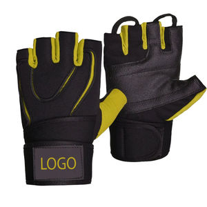 Gants de fitness unisexe en cuir de haute qualité pour l'exercice d'haltérophilie de gymnastique Design extensible Couleurs et logo personnalisables - Product Image 1