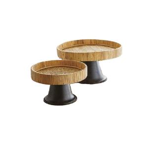 Serveur de gâteau de haute qualité en fer et en bois tendance chaud pour présenter des gâteaux pâtisseries Desserts supports à gâteaux forme de taille personnalisée - Product Image 2