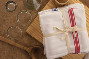 Serviette de cuisine en coton recyclé multicolore à bandes vintage Serviette de cuisine de golf avec fonction de séchage rapide Motif à carreaux tissés - Product Image 6