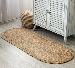 Jute New Natural <b>Outdoor</b> <b>Runner</b> Rug Wholesale Factory Hot Sale Handmade Washable Traditional Solid Color Floor Covering Jute Mat - Product Image 2