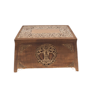 Martillo de Thor, urna de madera para cenizas humanas, caja conmemorativa, recuerdo tallado a mano, urnas de cremación, cajas de cremación para entierro - Product Image 1