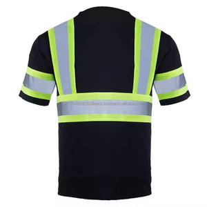 Hi <b>Vis</b> Reflective Cotton <b>T</b> <b>Shirt</b> for Men <b>High</b> Visibility Safety Workwear <b>Shirt</b> Lightweight <b>T</b>-<b>Shirts</b> for Construction Road Works - Product Image 2