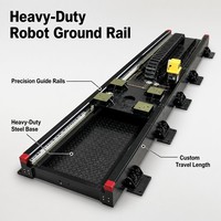Unité de transfert d'axe 7 XJ Robot à rail de sol motorisée par servo, 3kW 380V, pour l'automatisation de la palettisation