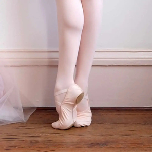 Chaussures de danse d'entraînement à demi-semelle souple de Ballet à ajustement confortable chaussures de danse à cinq trous à bas prix - Product Image 4