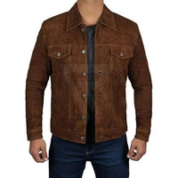 Chaqueta de Cuero de Gamuza D-Ride Moto DRM-1205 de Alta Calidad, Estilo Urbano, Multibolsillos, Corte Ajustado para Hombre, Cuello Alto, Transpirable para Invierno