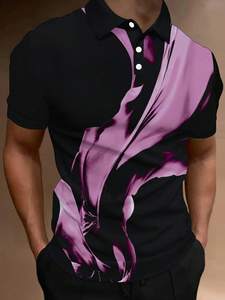 เสื้อโปโลมีกระดุมสำหรับผู้ชายเสื้อยืดแฟชั่นแขนสั้นลำลองสำหรับฤดูร้อนเสื้อยืดผู้ชายเสื้อสำหรับเล่นกอล์ฟแนวสตรีท - Product Image 2