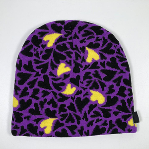 OEM High Quality <b>Cap</b> Hot Sale Unisex Colorful Black Unfold Beanie Custom clear Jacquard Printing Design Women Skully <b>Winter</b> Hats - Product Image 4