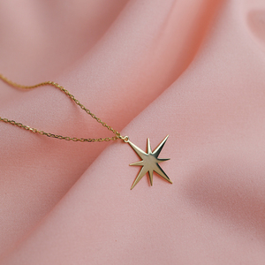 Nouveau collier à breloque en zircon tendance, design étoile du nord, fait à la main, fiançailles, mariage, fabrication turque, argent sterling 925 - Product Image 2