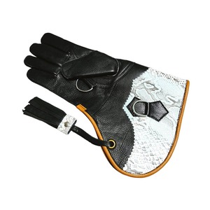 Guantes de cetrería de mejor estilo profesional Cuero de dedo completo Impermeable Eje de aluminio moderno Dedo de caza personalizado - Product Image 3