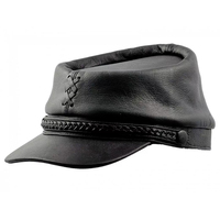 Kepi de lana con visera de cuero Sombreros de lana de alta calidad Hechos a mano Personalizados Hombres Sombreros civiles y suministro de sombreros