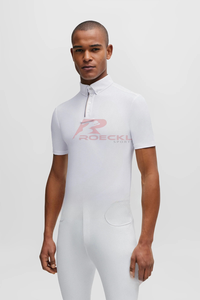 Camisas de espectáculo de equitación al por mayor, tops de competición ecuestre elegantes de tejido transpirable de primera calidad, diseño elegante de manga larga - Product Image 6