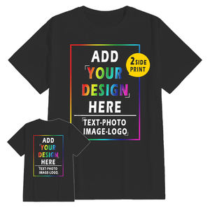 Camiseta de algodón fino con cuello redondo y logotipo personalizado para ropa unisex, diseño cómodo transpirable adecuado para actividades deportivas - Product Image 3