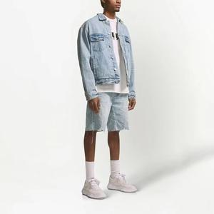 Nouveau fabricant pakistanais, service OEM, shorts en jean décontractés pour hommes, 100% coton, motif uni, écologiques, respirants, faible MOQ - Product Image 4