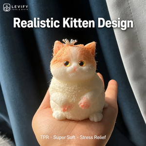 Giocattolo Squishy Gatto Neinei Kawaii, Super Morbido, a Lenta Risalita, in TPR, Antistress, Realistico, a Forma di Gattino, Giocattolo Antistress, Vendita all'Ingrosso, OEM - Product Image 5