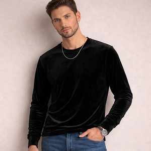 Camisetas de Terciopelo de Alta Calidad en Color Liso, Camisetas de Manga Larga con Cuello Alto para Mujer, Corte Regular, Transpirables, de Secado Rápido, Ecológicas, para Primavera - Product Image 4