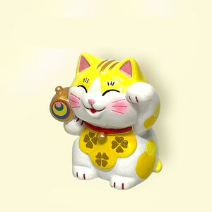 Chat chanceux Sculptures Fengshui Statue montrer pièces résine artisanat pour la maison mignon dessin animé Animal Sculpture décor à la maison - Product Image 2