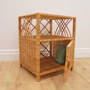 โต๊ะข้างเตียงหวายโต๊ะข้างเตียงสำหรับกลางคืนมีขาตั้งตู้เก็บของที่ประตูจากเวียดนาม - Product Image 5