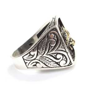 Men's 925 Sterling <b>Silver</b> Wolf Head and Arm Inlaid <b>Ring</b> HipHop Fashion with Rose Gold Rhodium Plating Gift - Product Image 3