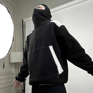 Invierno personalizado de gran tamaño Polar polar de peso pesado Vintage pasamontañas en blanco con cremallera completa sudaderas térmicas 100% algodón - Product Image 6