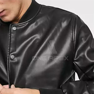 Chaqueta de cuero de piel de oveja para hombre, moda de calle alta, con cuello de pie, ropa de invierno, MOQ bajo, chaqueta para motocicleta, 2025 - Product Image 5