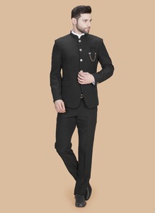 Costume Classique Noir 2 Pièces pour Hommes, Fournisseur Direct d'Usine, Idéal pour les Réunions de Bureau, les Soirées et les Événements, Disponible au Meilleur Prix - Product Image 2