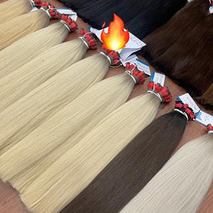 สีผมขายดีที่สุด: ผมต่อแท้เวียดนามแบบตรงธรรมชาติ สีบลอนด์ ความยาวเต็ม มีสินค้าพร้อมส่ง - Product Image 2