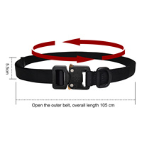 Ceinture tactique AustriAlpin Cobra Pro Style avec boucle rigide et sangle en toile pour l'entraînement en extérieur