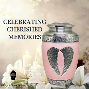 โกศบรรจุอัฐิรูปหัวใจสีชมพูเงิน สไตล์อเมริกัน ขนาด 10 นิ้ว คุณภาพพรีเมียม เป็นมิตรกับสิ่งแวดล้อม และปรับแต่งได้ - Product Image 6