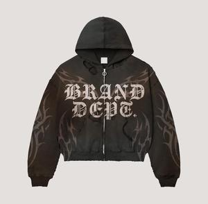 เสื้อมีฮู้ดแบบซิปรูด400ผ้าฟลีซผ้าฝ้าย100% มีซิปพิมพ์ลายสกรีนโลโก้ตามสั่ง2025 - Product Image 5