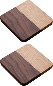 Classic Square Shaped Black Tea <b>Coasters</b> <b>Set</b> of 6 Tabletop <b>Coasters</b> for Tea Coffee Cups Mugs Beer Cans Bar Glass for Office Home - Product Image 6