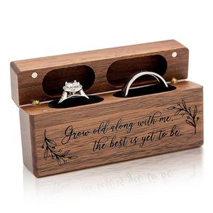 Boîte à bagues recyclable aper nouvelle arrivée boîte à bagues à bijoux en bois de mangue naturelle pour proposition de fiançailles de mariage à bas prix - Product Image 5