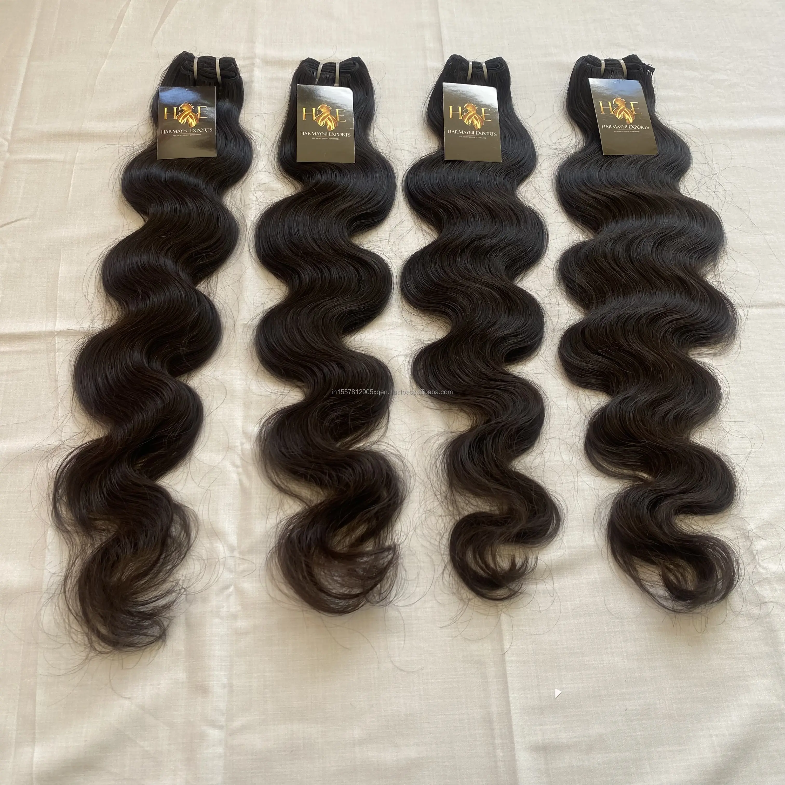 Indian Wholesale Cuticle Aligned Raw Human Hair Extension Machine Double Weft Double Drawn Virgin Human Hair