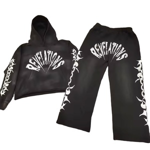 ชุดวอร์มกางเกงวอร์มกางเกงผ้าฟลีซทรงหลวมสำหรับผู้ชายชุดวอร์ม500GSM กางเกงทรงหลวมพิมพ์ลายไซส์ใหญ่พิเศษออกแบบได้ตามต้องการ - Product Image 3