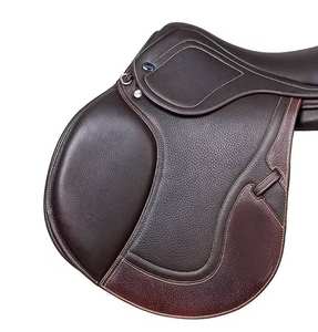 Silla de Montar Inglesa ASHMIRA, Superventas en India, Hecha a Mano, Negra con Detalles Marrones, para Equitación, Salto, Venta al por Mayor - Product Image 3